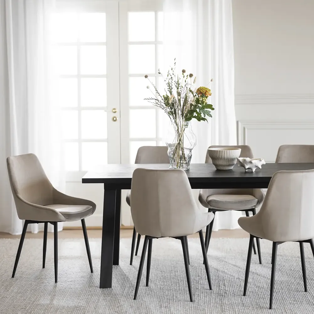 Sierra spisestol beige fløyel