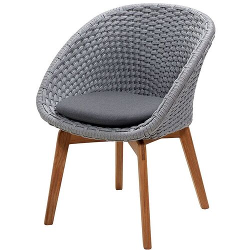 Peacock Armlenestol Light Grey