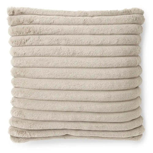 Stripy ornamentpute 45x45 cm Taupe