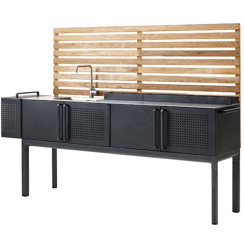 Drop Utekjøkken Lavagrå Inkl. Vegg