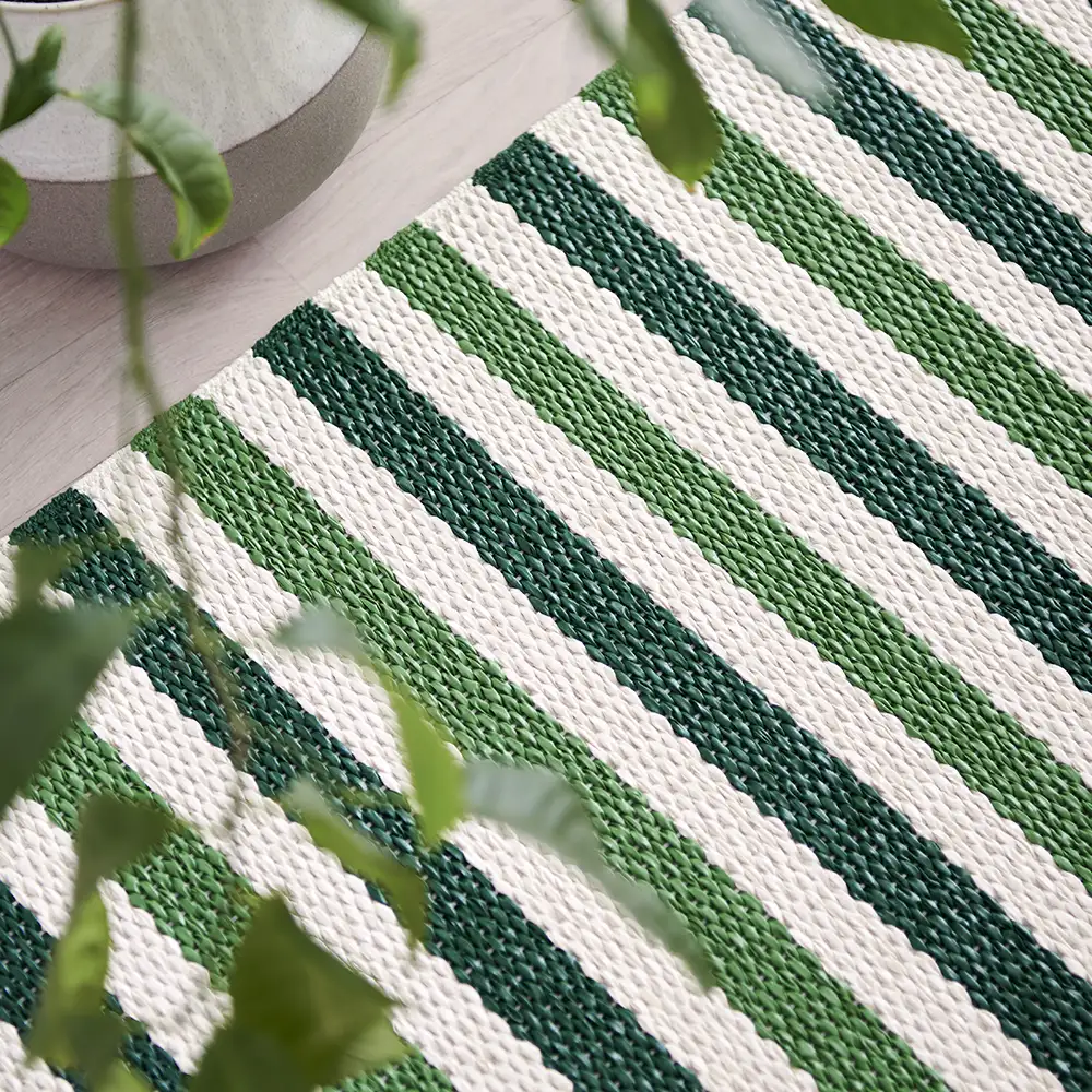 Teo matte 140x200 cm Dark Green/Grass Green/Vanilla 