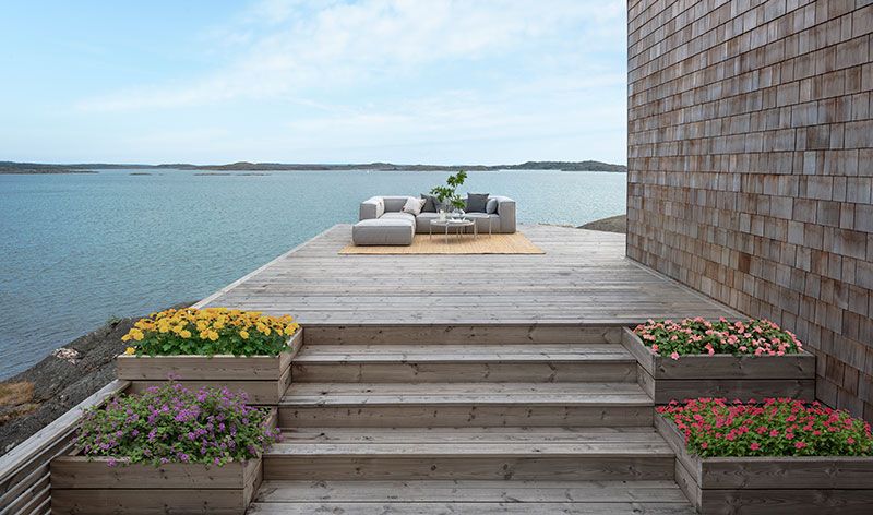 Skargaarden Asker hjørnedel lysegrå