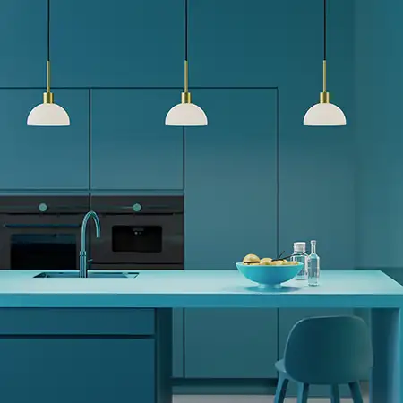 Vienda pendel messing/glass E14