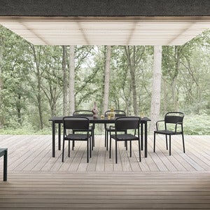 Linear Steel Spisestol Burnt Orange 