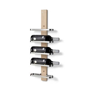 Mazzi Vinreol 5 flasker Hvitoljet eik /slipt stål