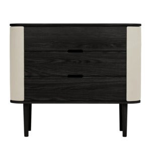 Treasures kommode i svart eik/White Sands
