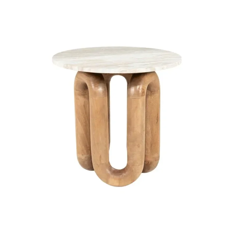 LoopStone sidebord 52x52x51 cm marmor natur