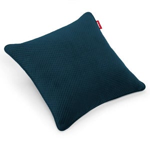 Recycled square pillow royal velvet deep sea