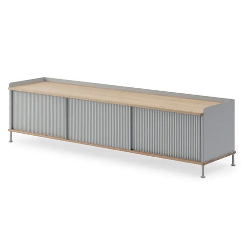 Enfold skjenk 186 x 45 cm  - oiled oak Grey