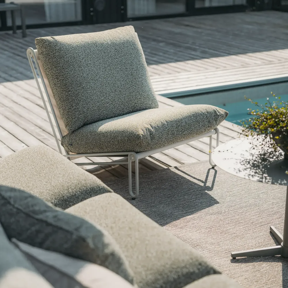 Blixt lenestol Light Grey/Teddy Verde