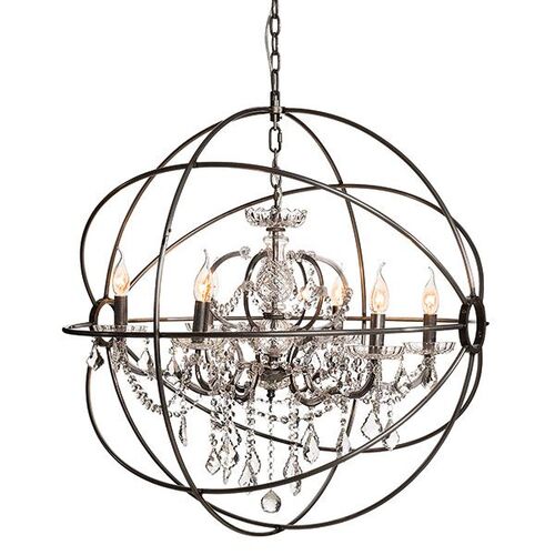 Krystallkrone Rome sølv 80 cm Artwood