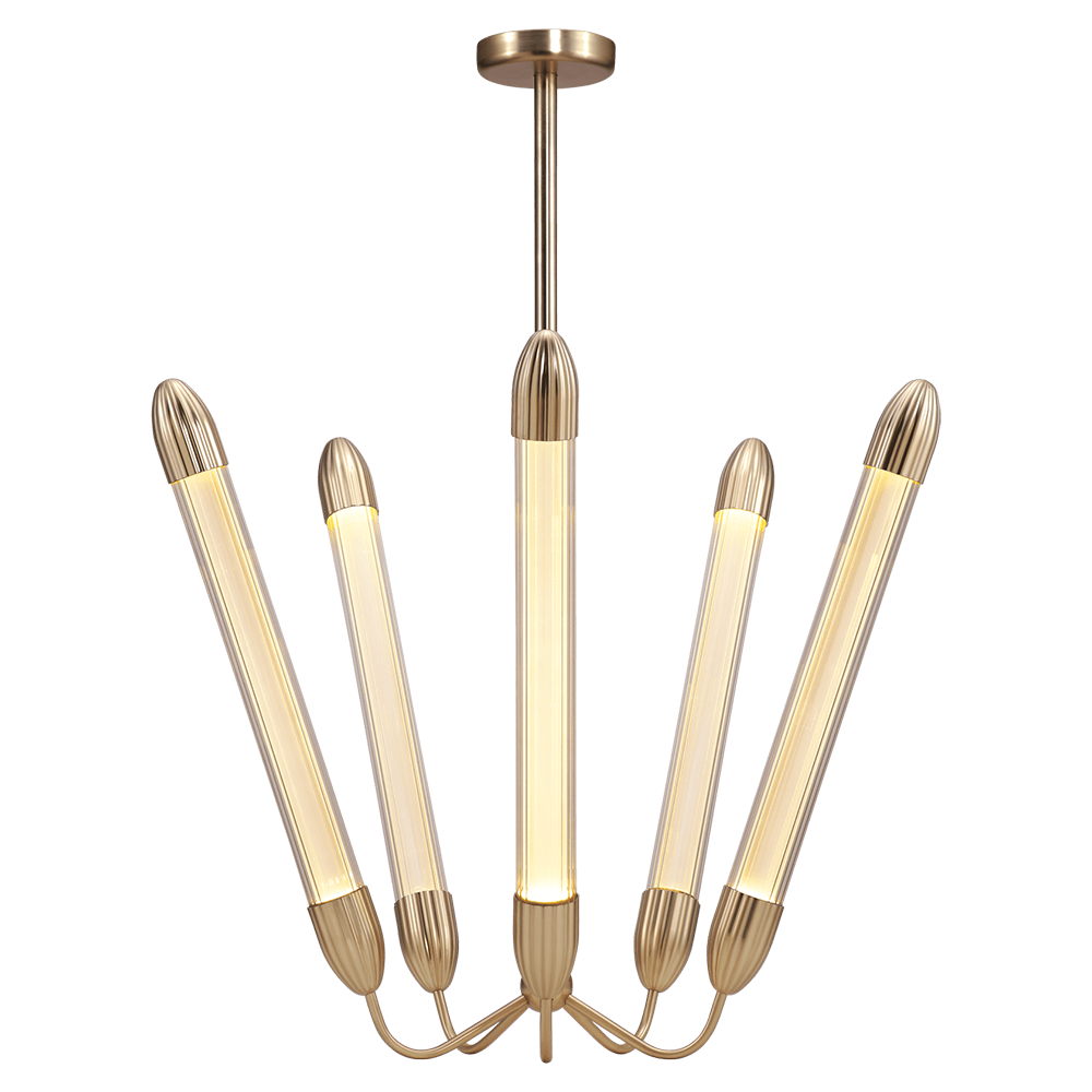 Lemon Squeeze Taklampe Long Plated Brass - UMAGE - Spisestue - Design - Metall - Med flere lyskilder