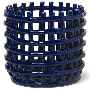 Ceramic Basket - Small - Blue