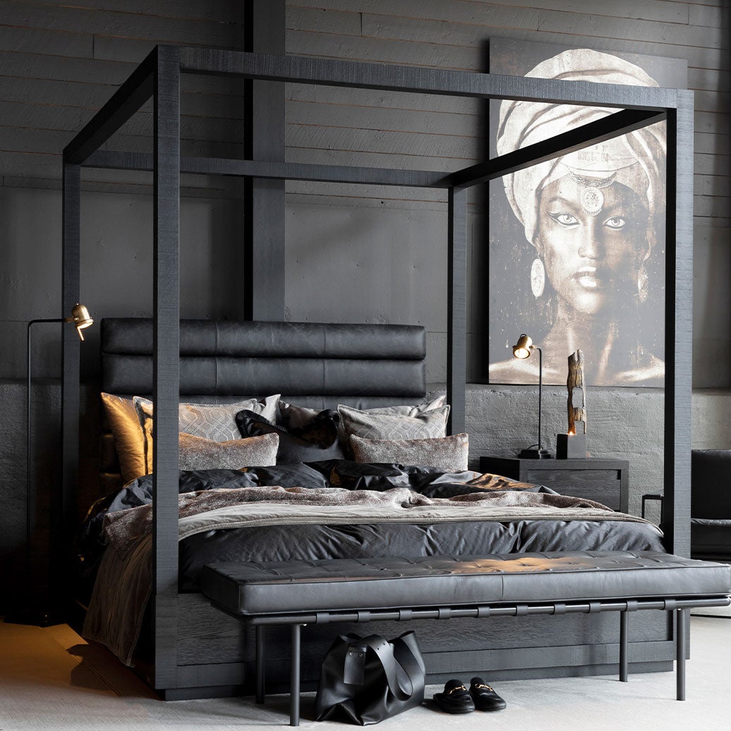 Hunter sengeramme svart eik Artwood