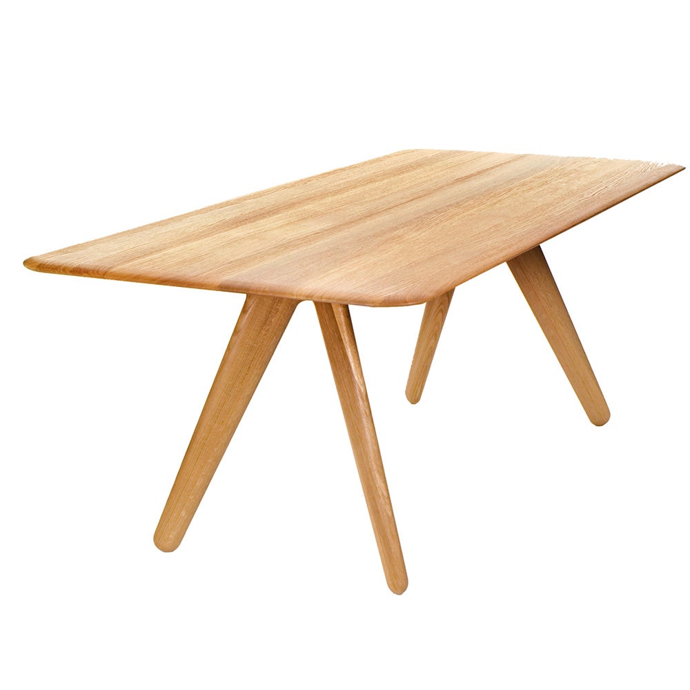 Slab spisebord 200 cm natur