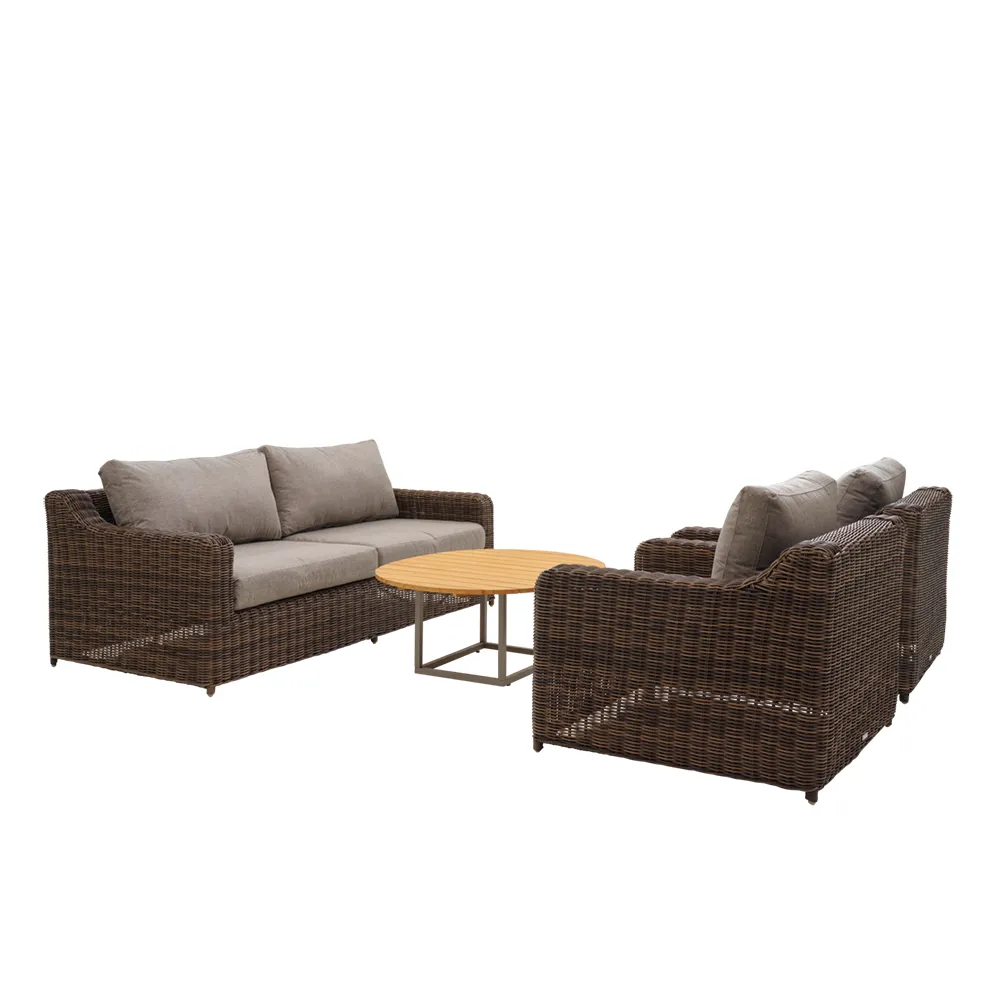 Glendon 3-seters sofa  Dark brown / Soft moose