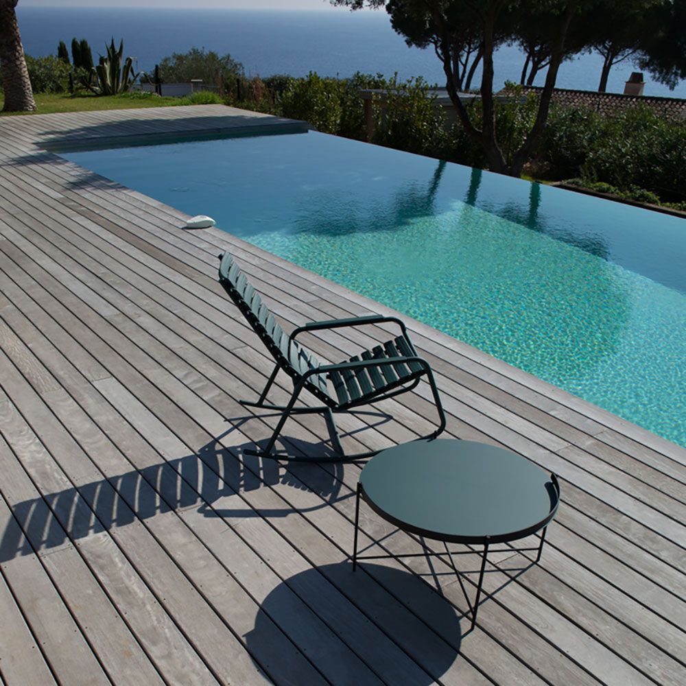 Edge sidebord 62 cm svart stål