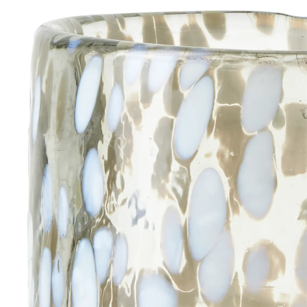 PARTY Telysholder S Hvit/Isblå Ø9xH9cm