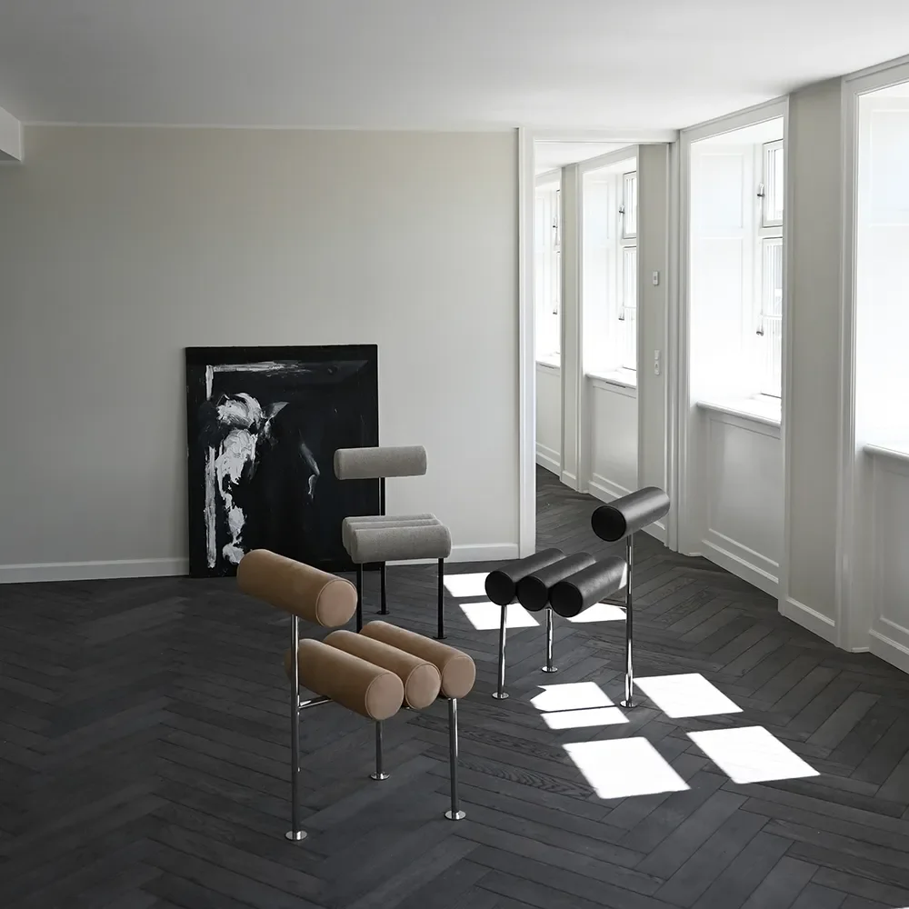 Hiro spisestol svart ramme - lin