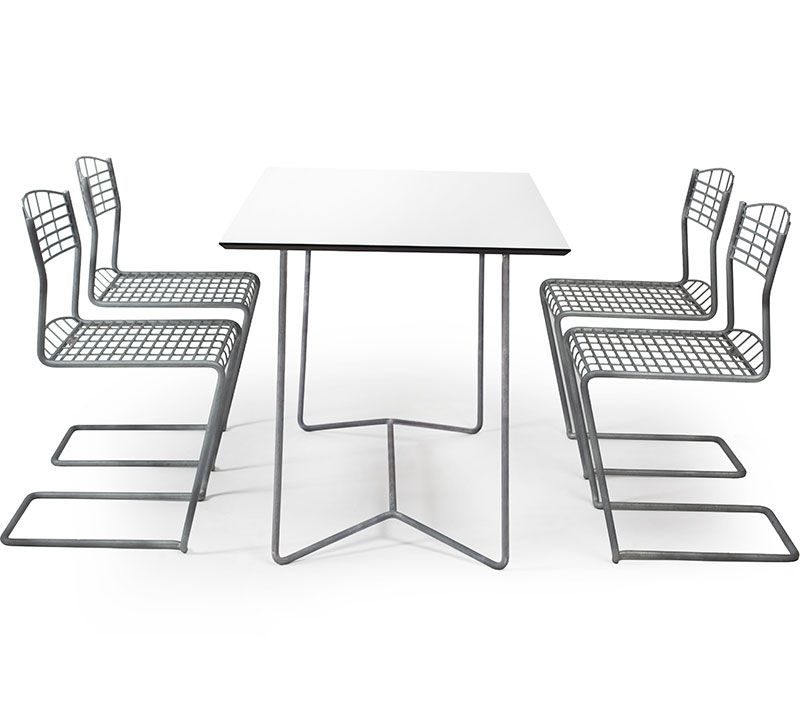 High Tech spisegruppe Grythyttan Stålmöbler