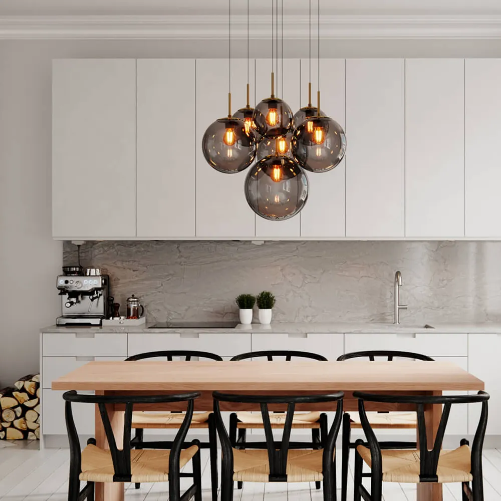 Laura taklampe Ø53cm Svart/Røykgrå