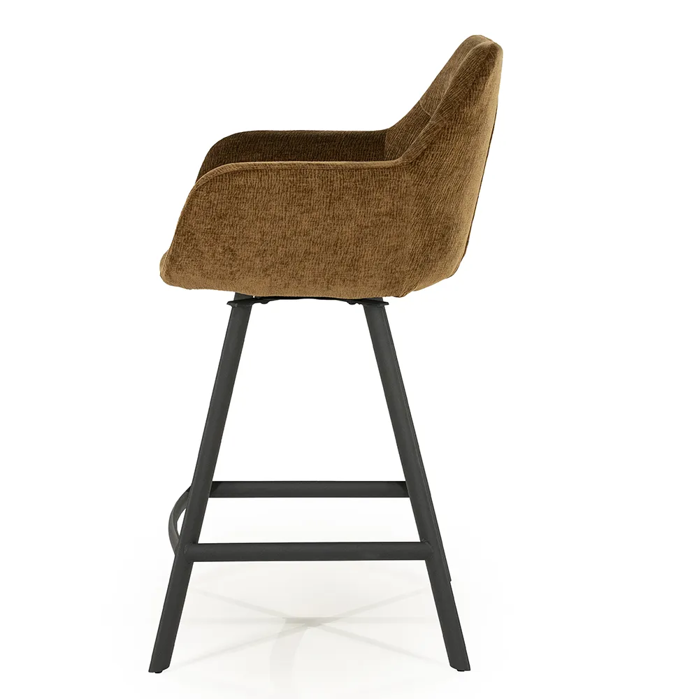 Bliss barstol med armlener - mustard