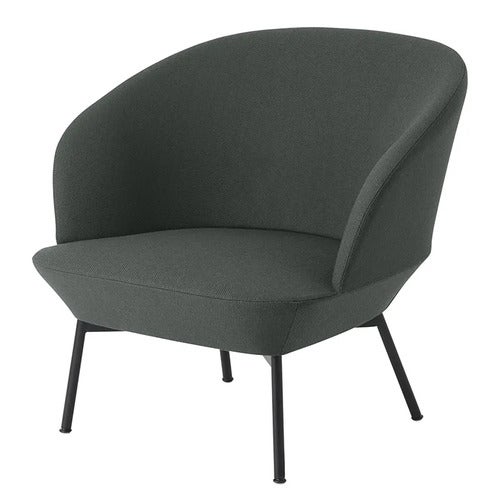 Oslo Lounge Chair Tube Base - Twill Weave 990 Black
