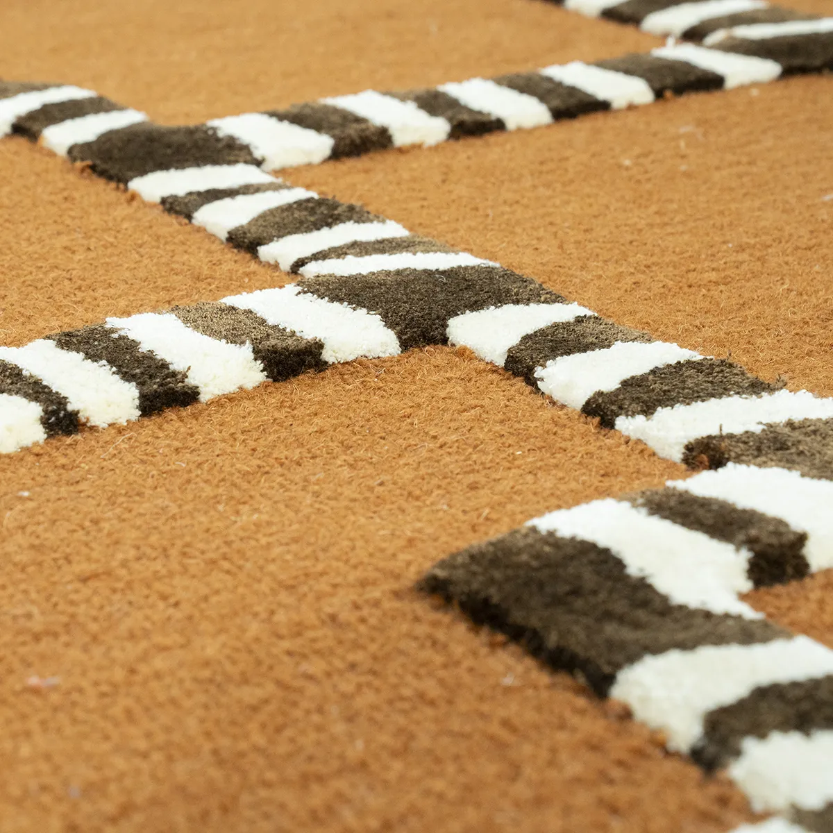 Håndvevd teppe StripeScape 290x190 cm Caramel