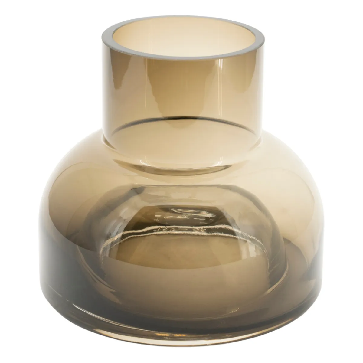 Sei small Vase 18x18x16 cm Glass Brun