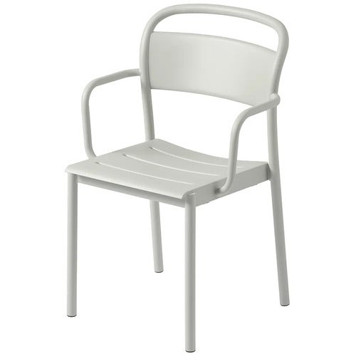 Linear Steel Stol med armlener - Grey 