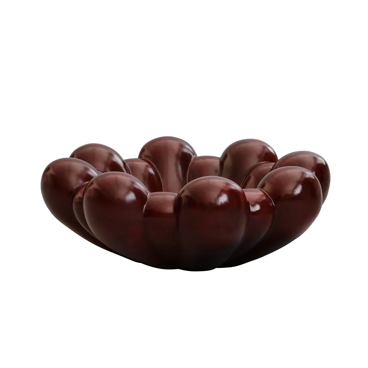 Håndlaget Dekorasjonsskål Bloom Maroon Ø 44 cm