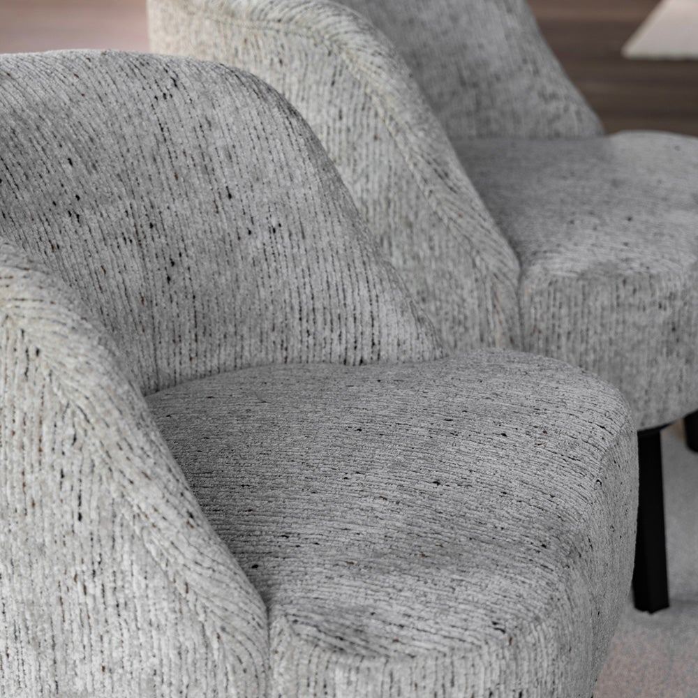 Fairfax lenestol i stoff Hailey shell