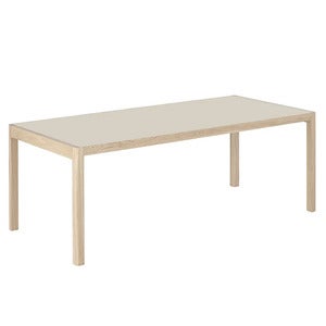 Workshop Table 92x200 cm - Warm Grey Linoleum Oak