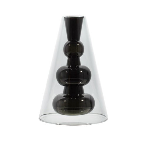  Bump Vase Cone Svart