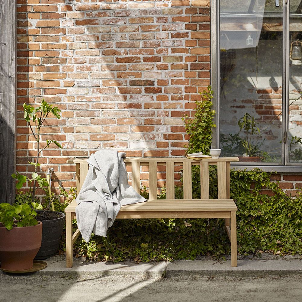 Planksofa i teak 144 cm