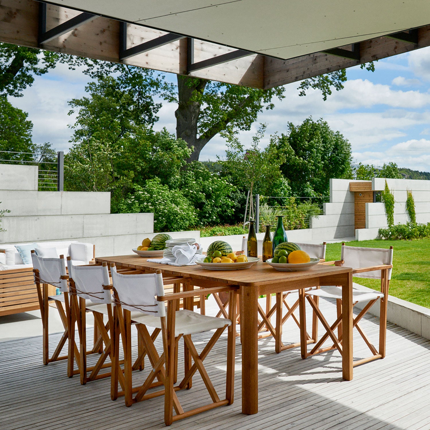 Kryss loungestol teak Skargaarden