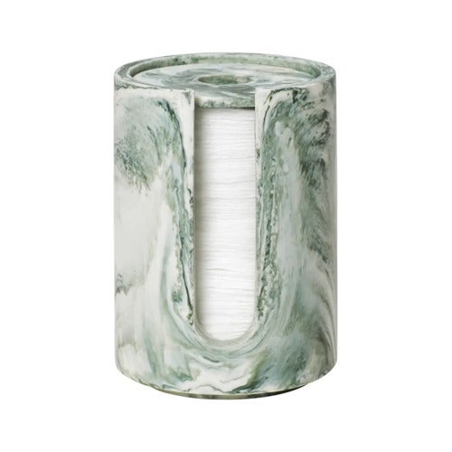 Mist Cotton Pad Holder - Emerald Off-white
