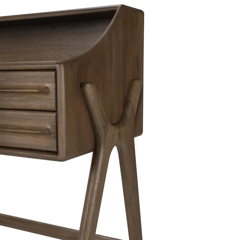 Skrivebord i teak Flow Wild Brown