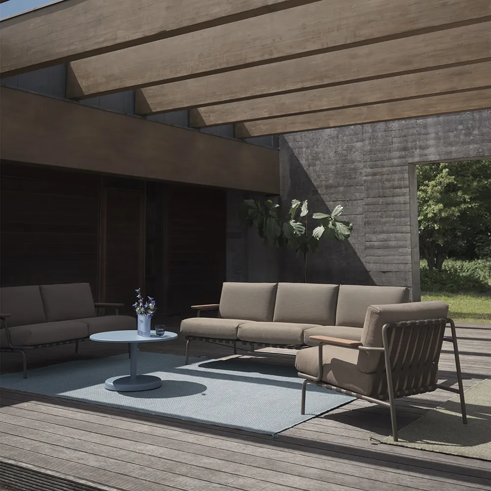 Linear Steel Salongbord Ø70 cm Pale Blue 