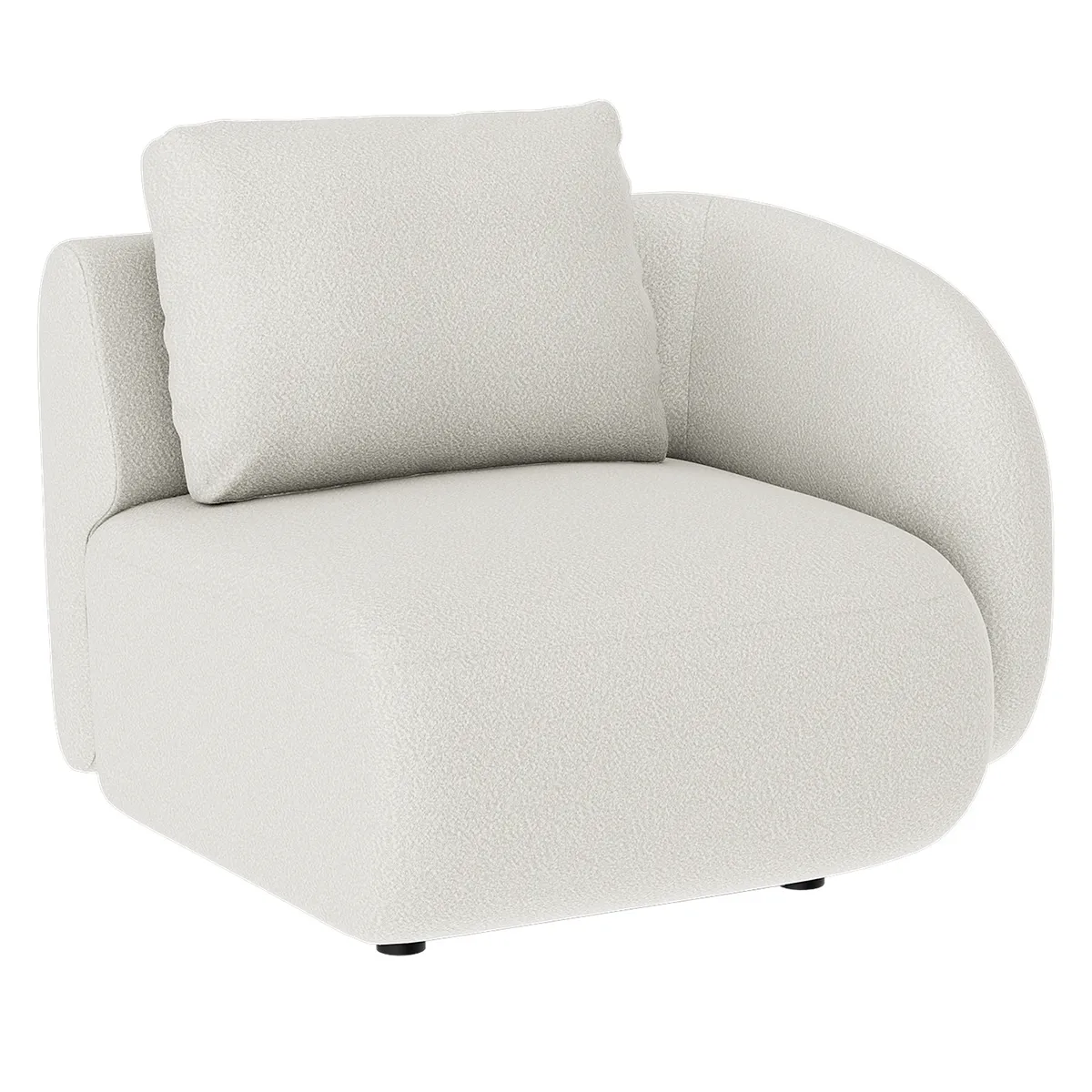 Dixon 1-sete seksjon høyre Bouclé cream