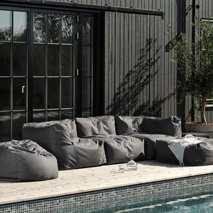 Galloway beanbag lenestol grå Brafab