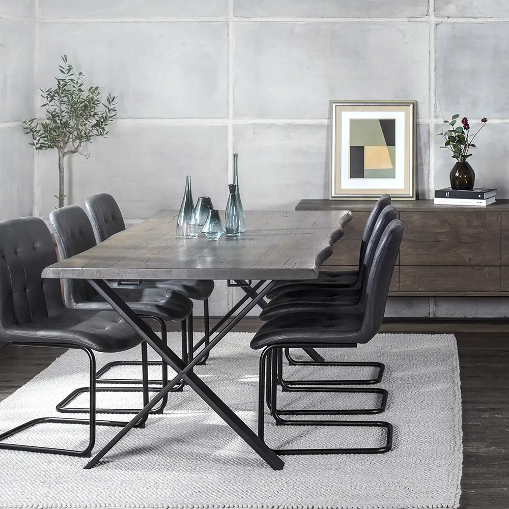 Exxet Spisebord 210x95 X-ben røkt eik 