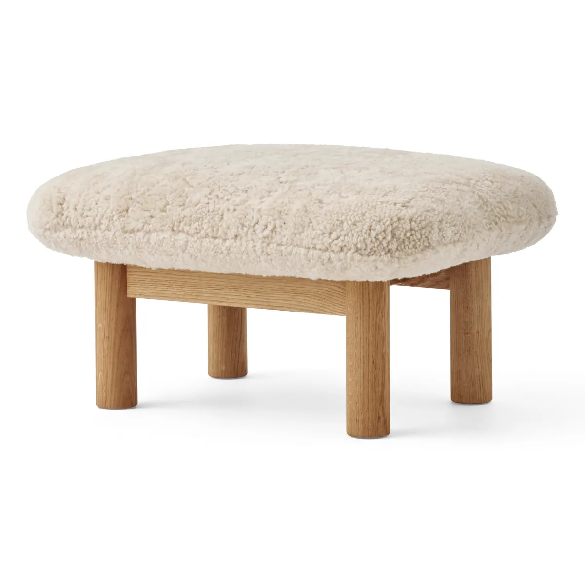 Brasilia krakk helpolstret firbent understell massiv eik natur Sheepskin Nevotex Nature