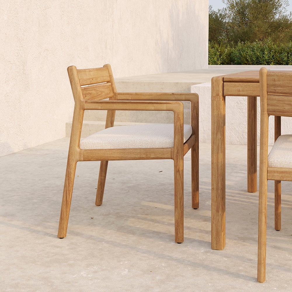 Jack Spisestol Teak/Off White 