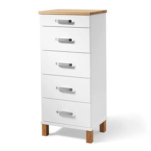 Nadja kommode H93 B40 Hvitlakkert/oljet eik