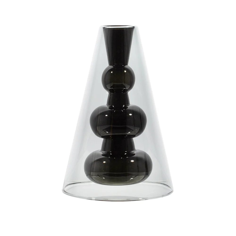  Bump Vase Cone Svart