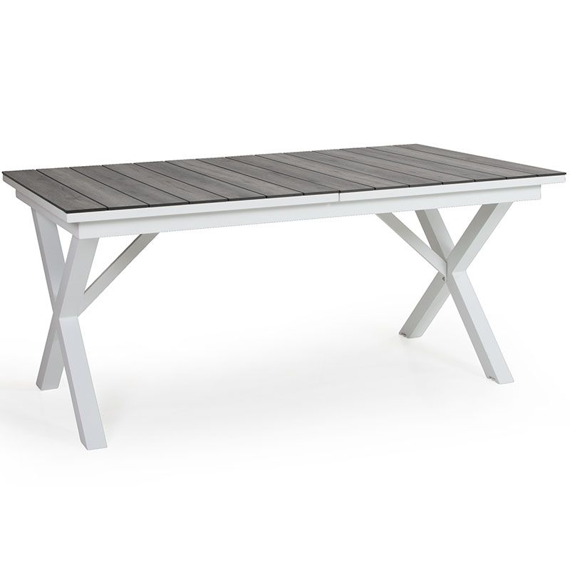Brafab, Hillmond Spisebord 100x166-226 cm hvit/grå