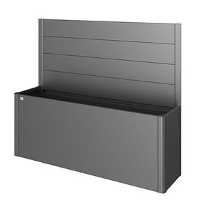 Skjerm for voksebed 4x1 m metall mørk grå