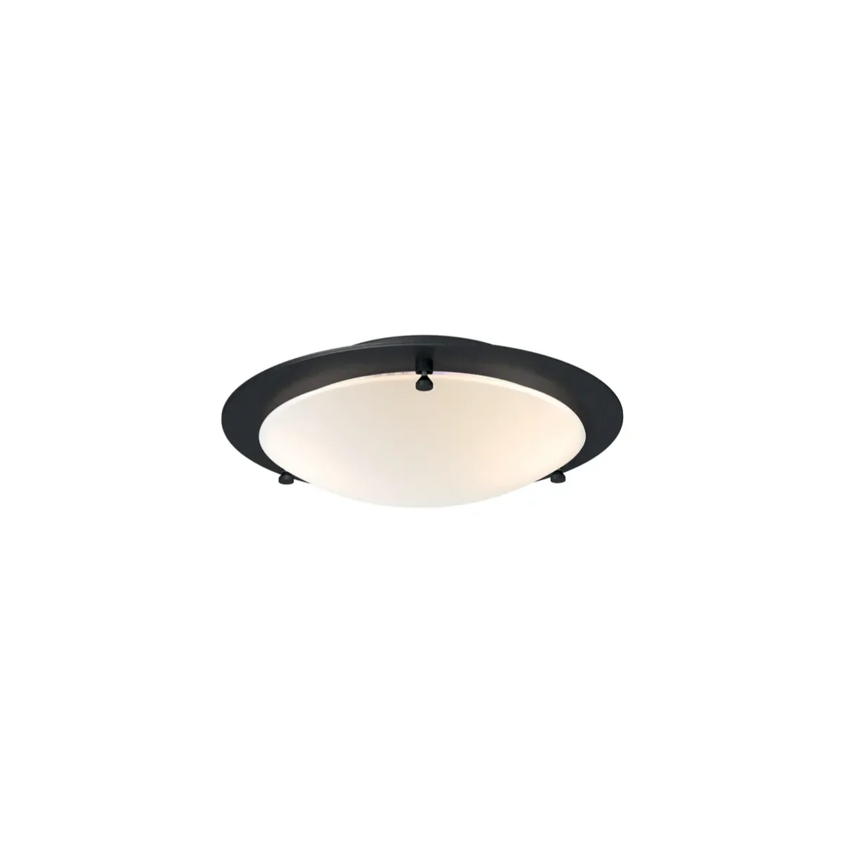Cirklo plafond Ø30 cm metall/glass svart struktur