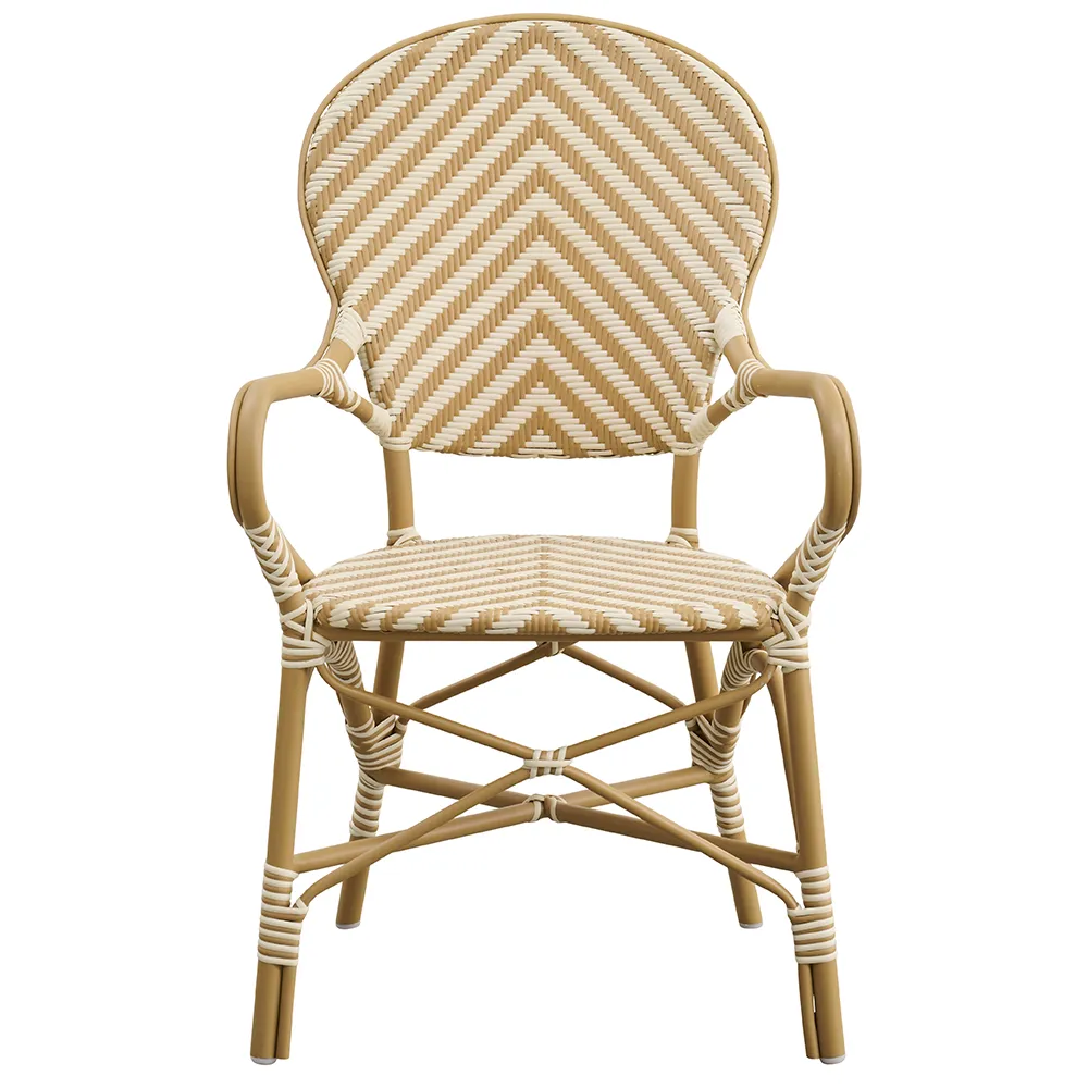 Isabell outdoor Stol m/armlener ivory/honey